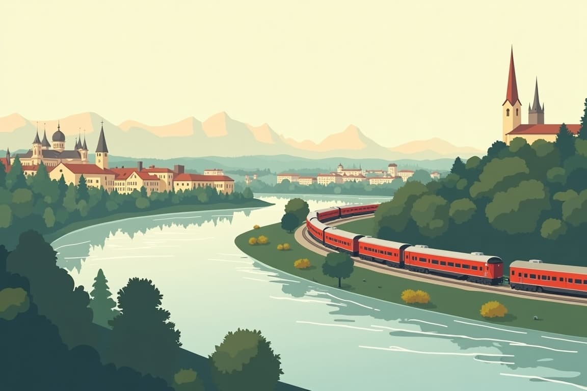 Illustration of Highlights of Central Europe