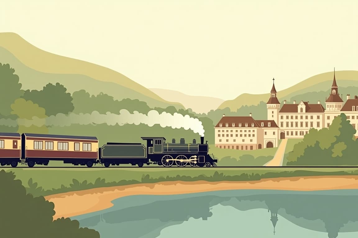 Illustration of Historic Bath by Steam