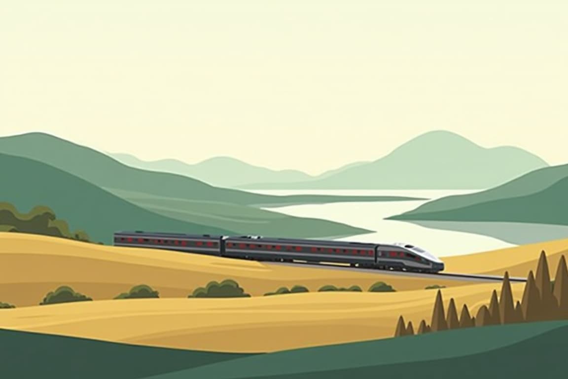 Illustration of Iconic Trains