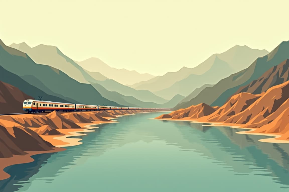 Illustration of India by Rail