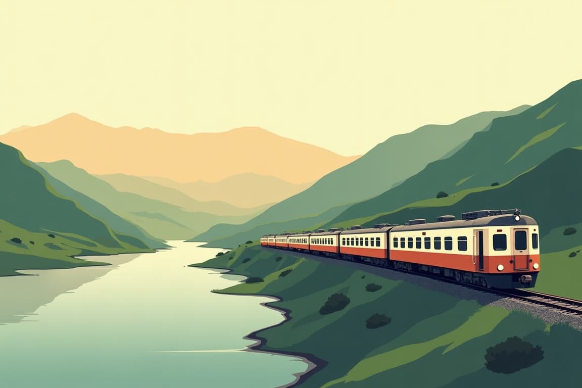 Illustration of India by Rail