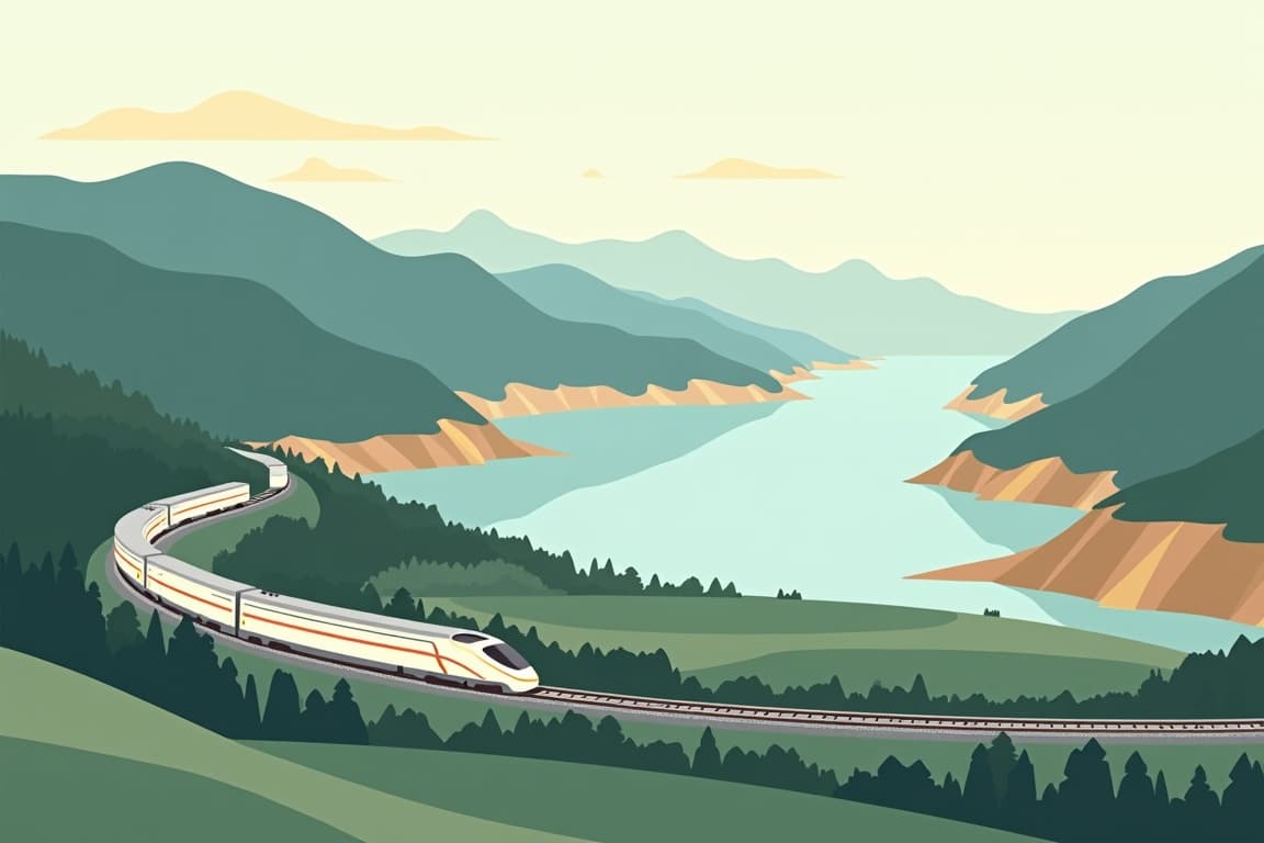 Illustration of Japan by Rail