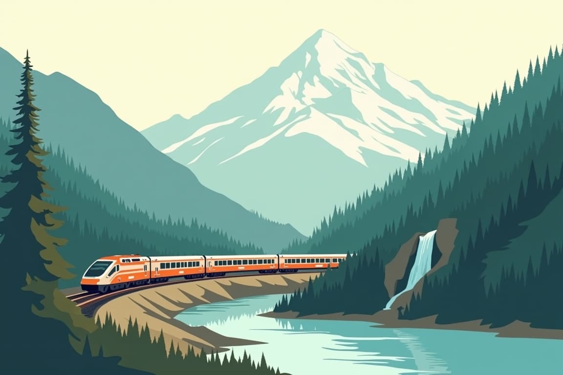 Illustration of Jasper and Banff Extended Getaway