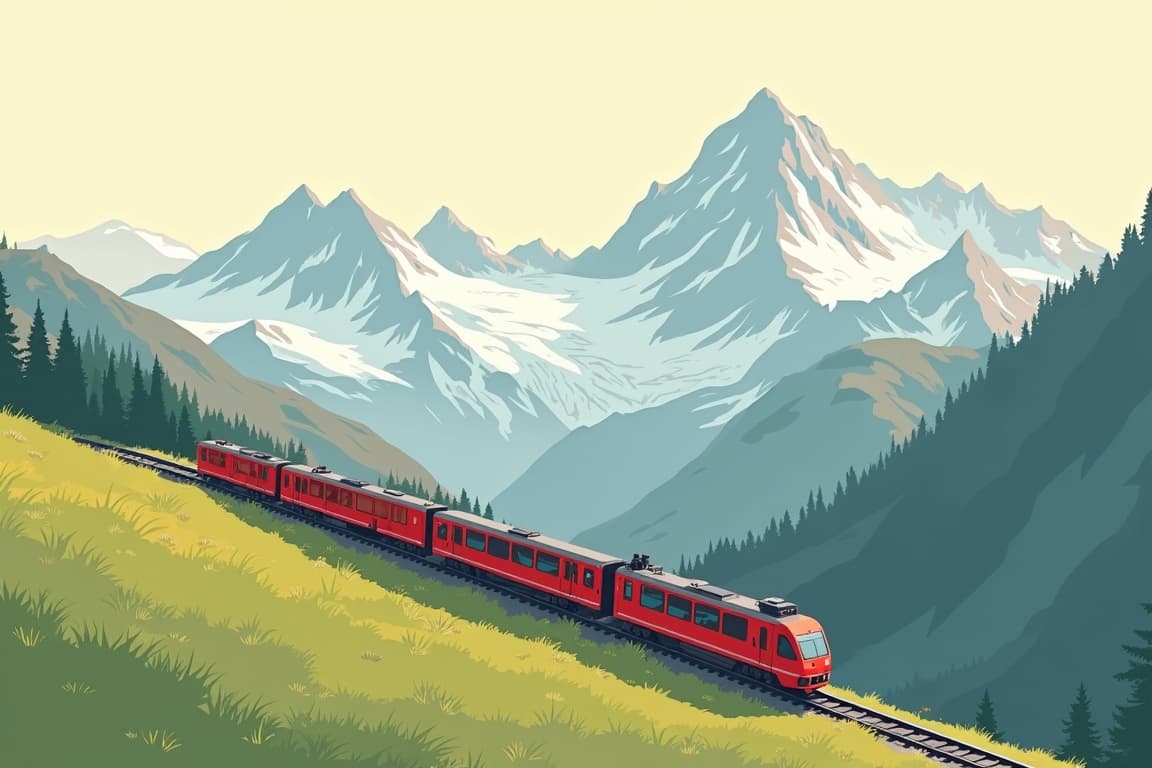 Illustration of Jungfrau Railway