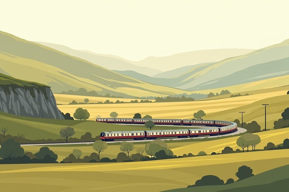 Illustration of Lakes & Dales by Rail