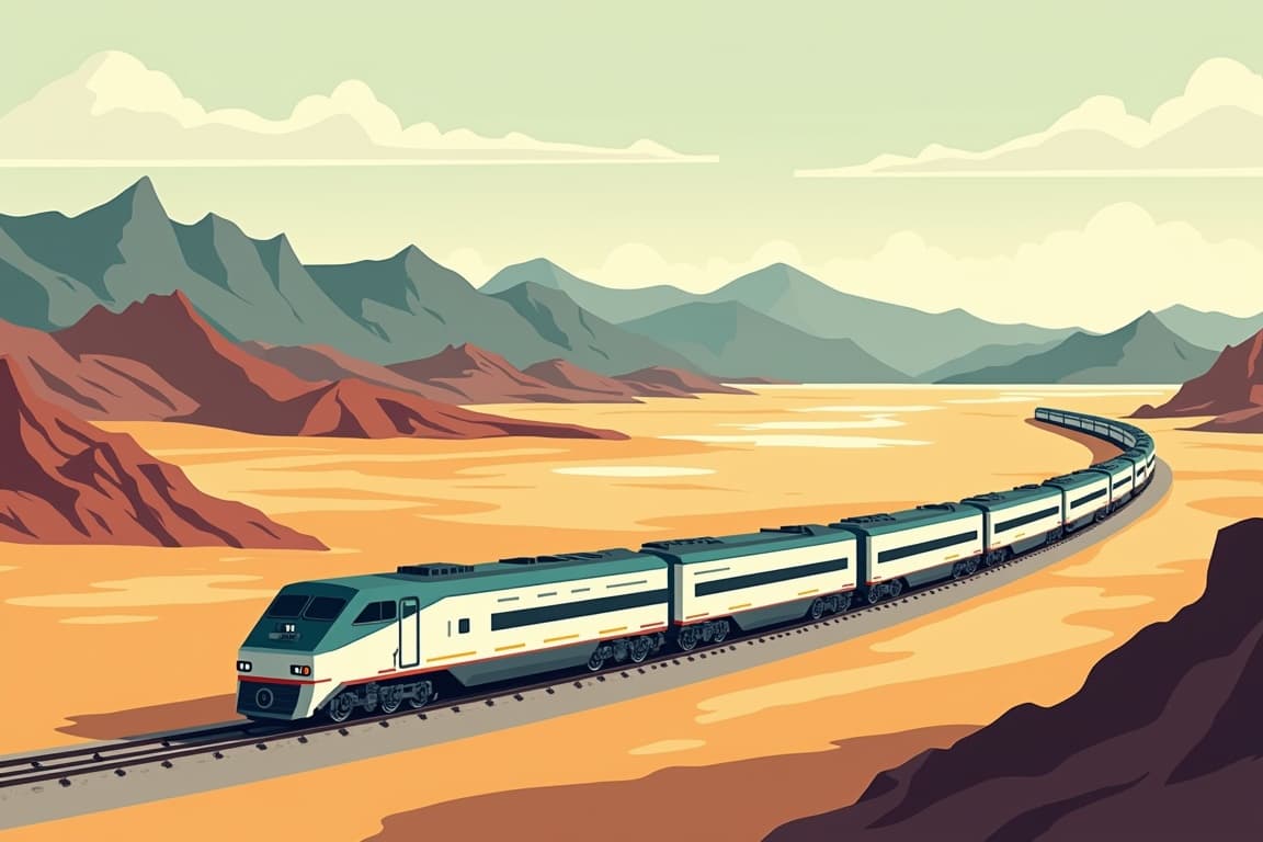 Illustration of Las Vegas and Death Valley