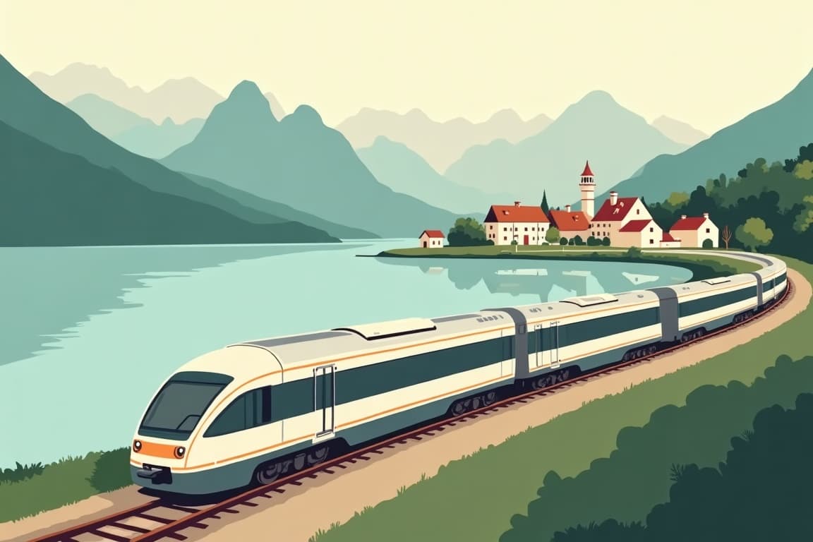 Illustration of Lindau & Lake Constance