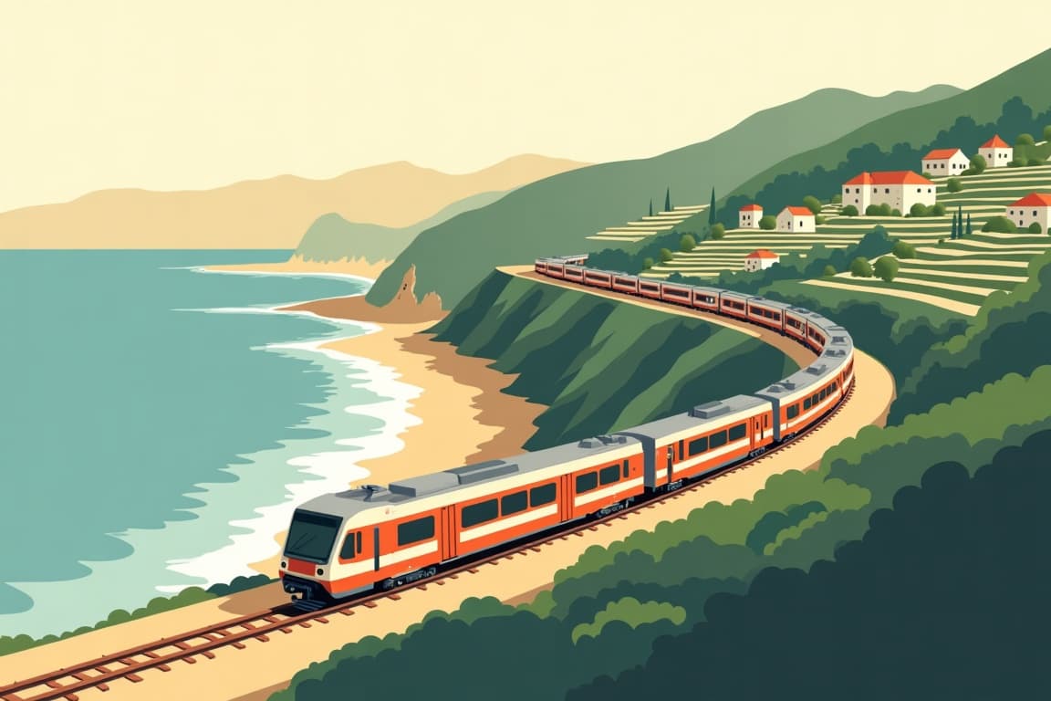 Illustration of Lisbon and Porto