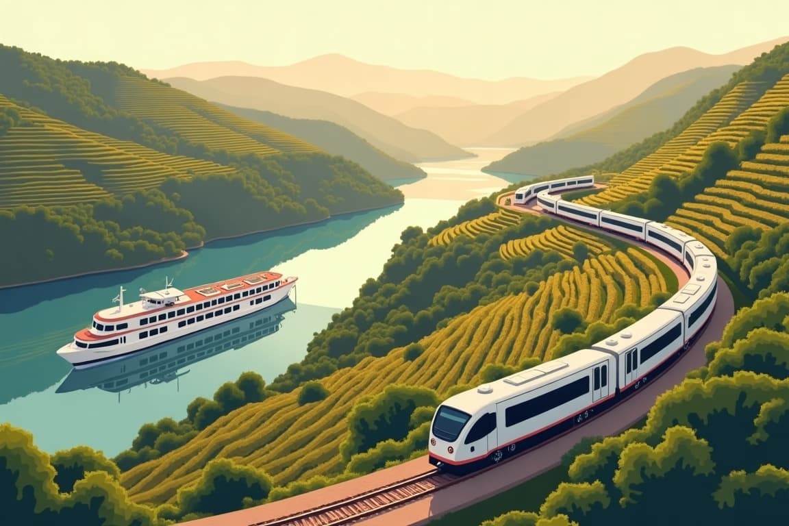 Illustration of Lisbon & Premium Golden Douro