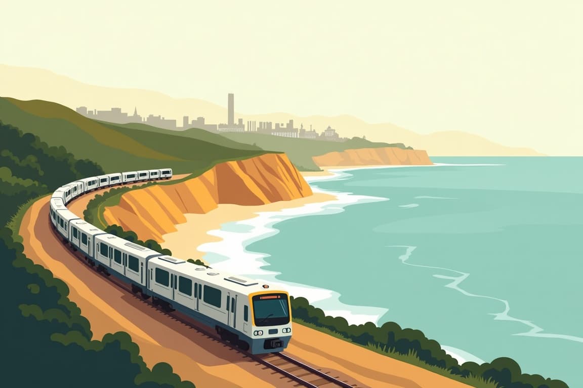 Illustration of Lisbon and the Algarve