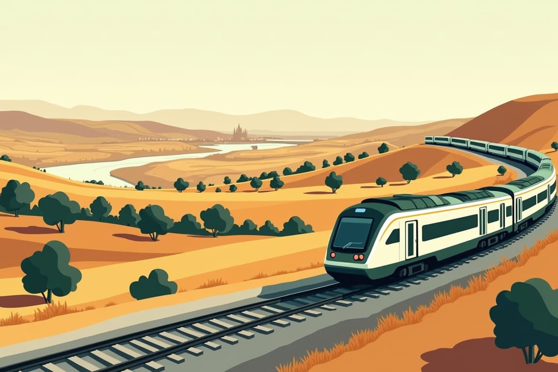 Illustration of Lisbon, Andalucia, and Madrid