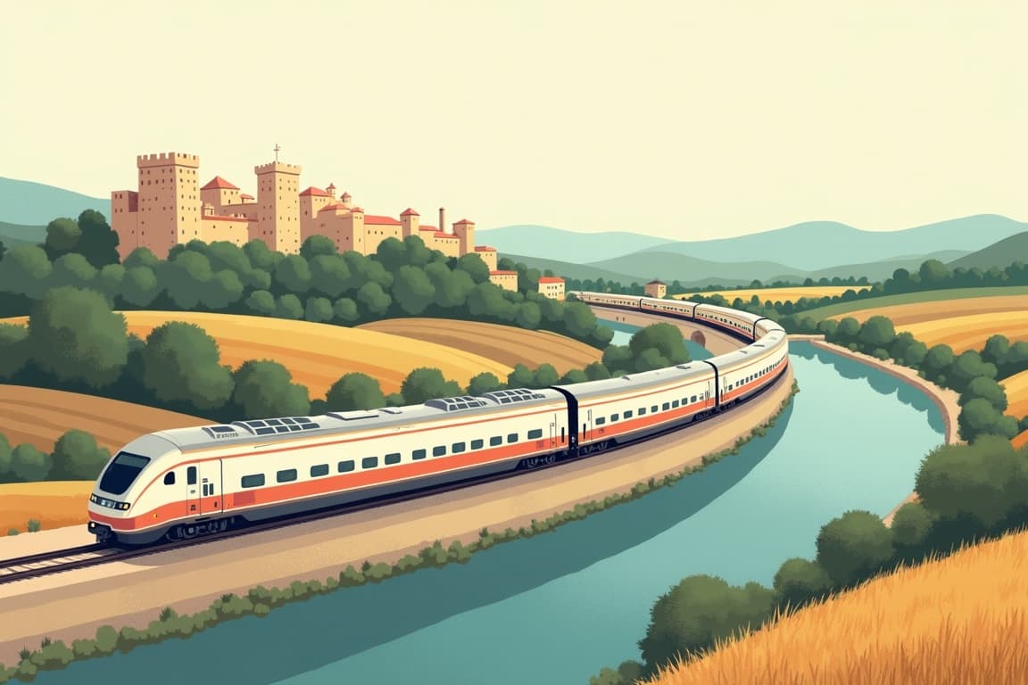 Illustration of London and Paris to Avignon