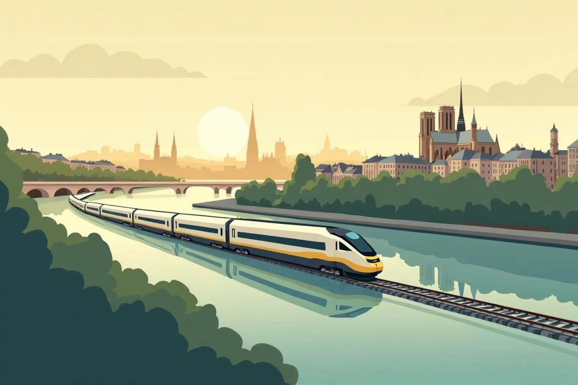 Illustration of London and Paris