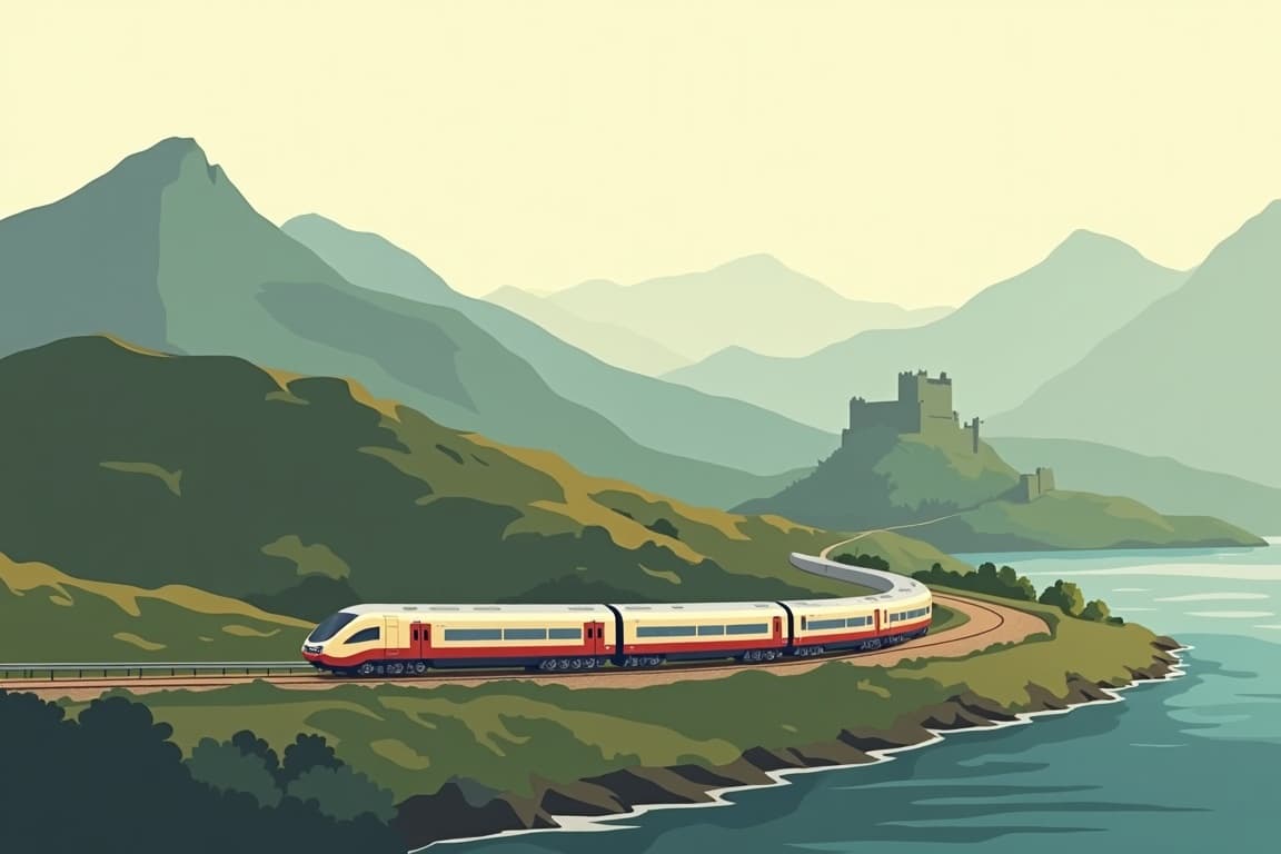 Illustration of London, Edinburgh, and the Highlands