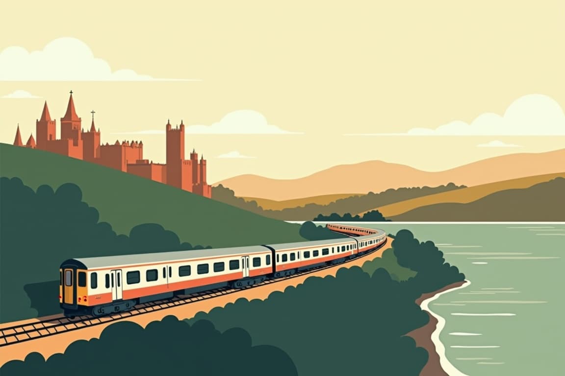Illustration of London, South Wales, and Edinburgh