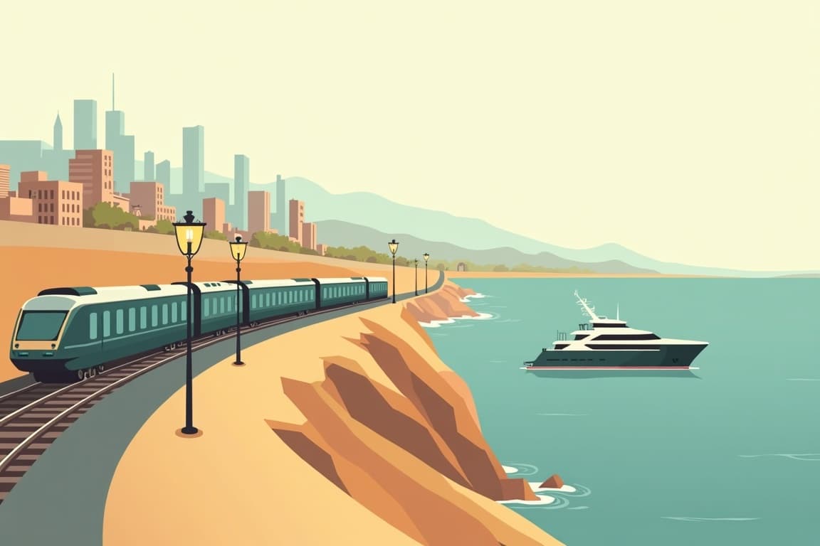 Illustration of London to Athens via Italy