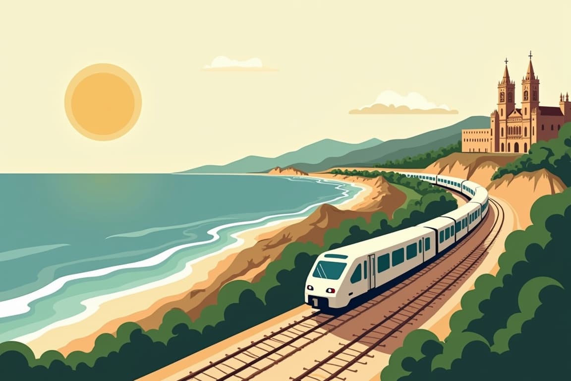 Illustration of London to Madrid by Rail