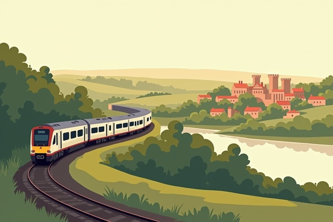 Illustration of London, York, and Whitby
