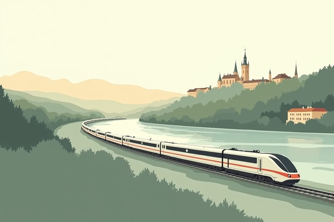 Illustration of Luxury Central Europe by Rail