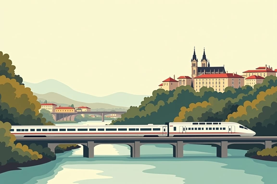 Illustration of Lyon by First Class rail