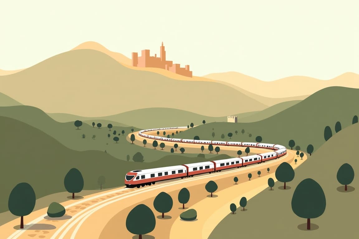 Illustration of Madrid and Andalucia