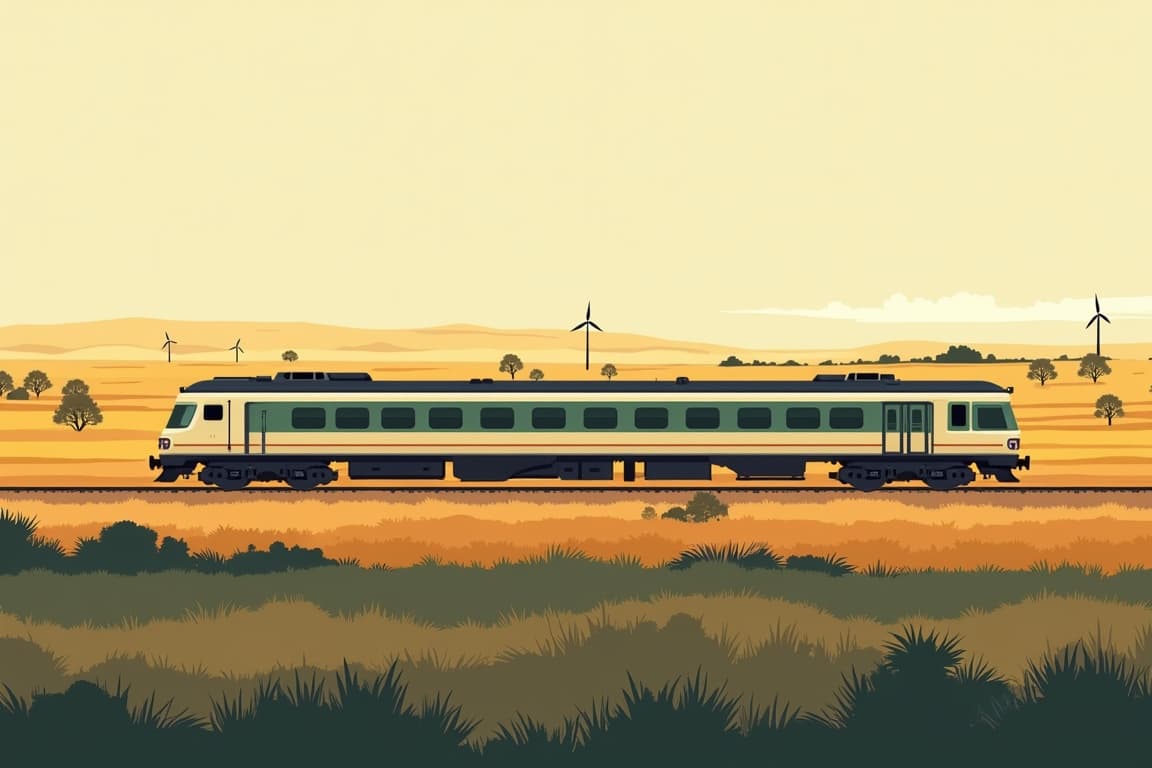 Illustration of Melbourne to the Murray Rail Escape