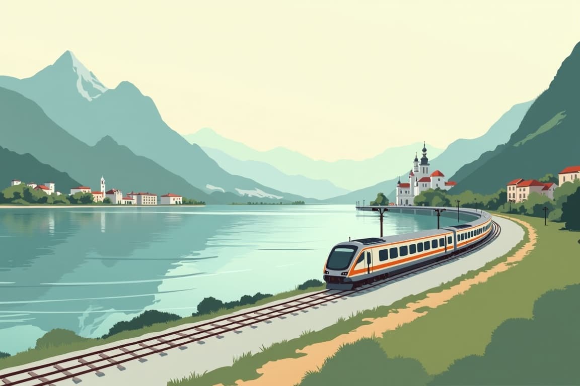 Illustration of Milan, Como, and Zurich from Paris