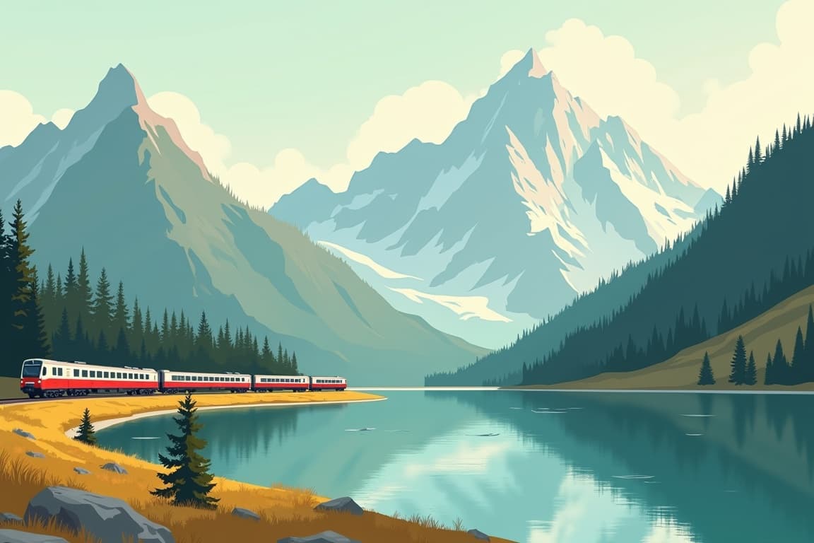 Illustration of Mountain Railways of Switzerland