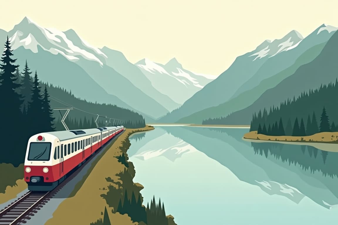 Illustration of Munich and Venice from Zurich