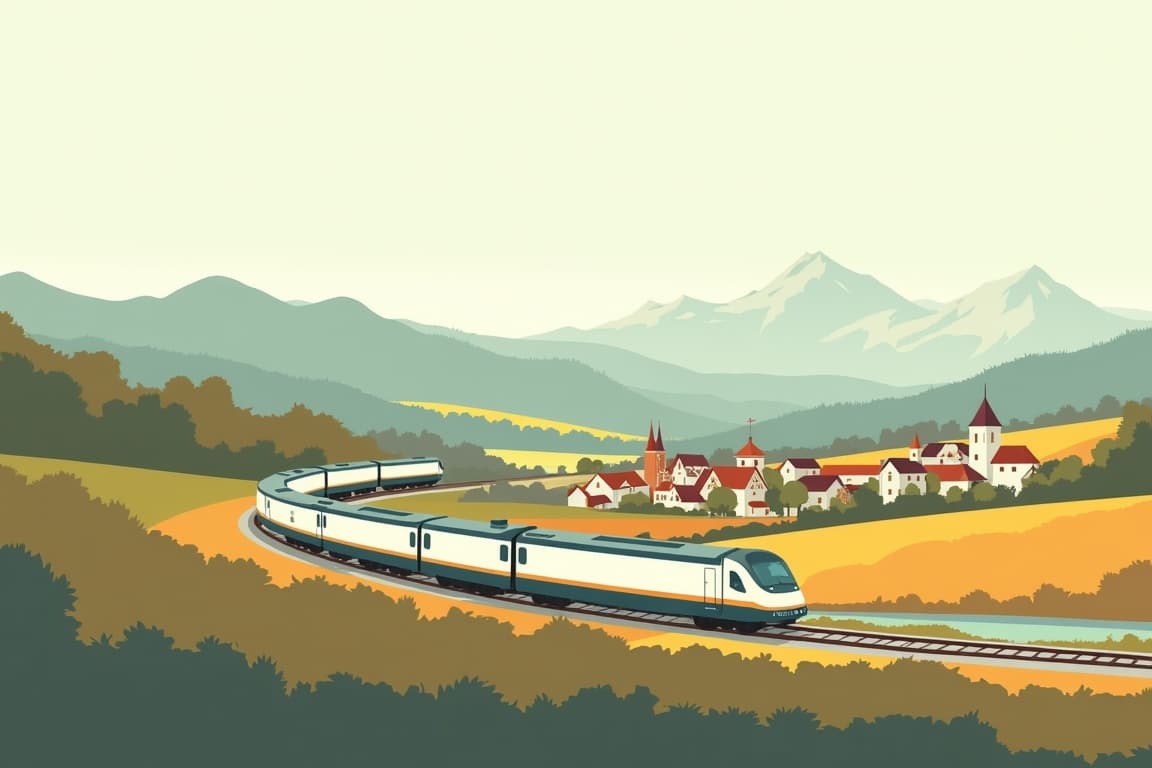 Illustration of Munich and Vienna