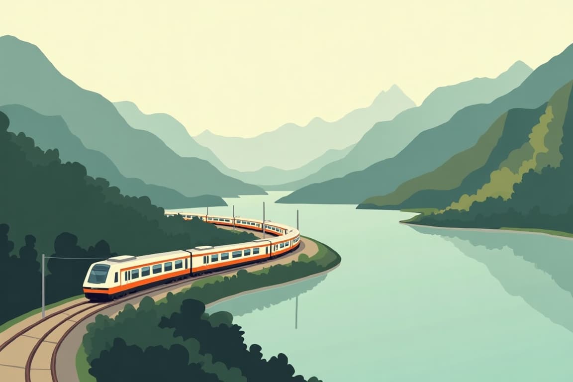 Illustration of Munich, Salzburg and Venice