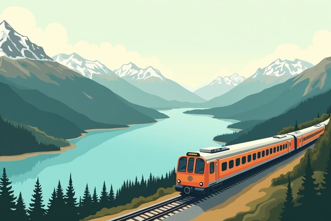 Illustration of New Zealand Rail Adventure