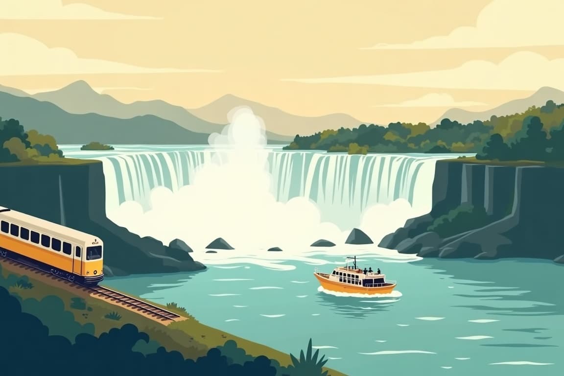 Illustration of Niagara Falls New York Getaway