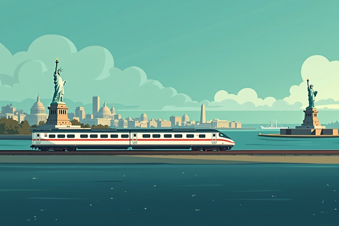 Illustration of Northeast Rail Journey
