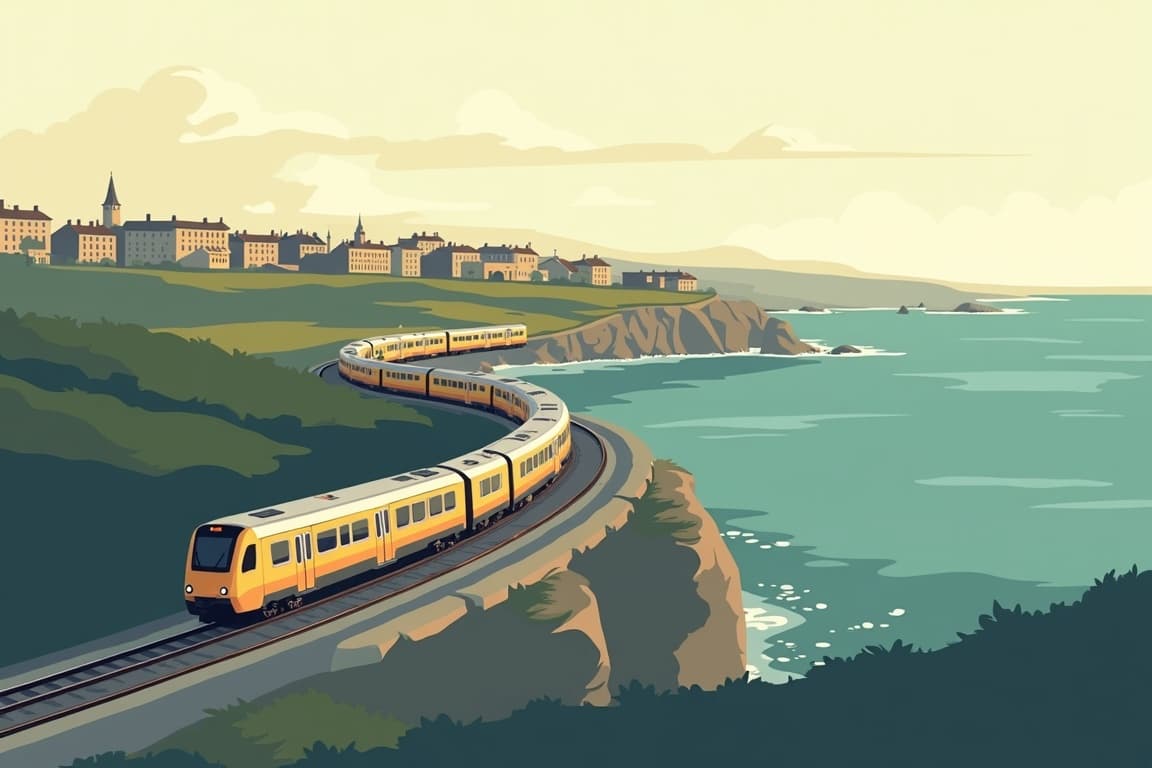 Illustration of Northern Ireland by Rail