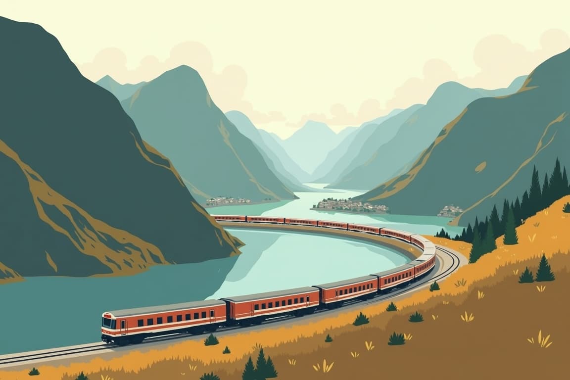 Illustration of Norwegian Fjords: 1 Week