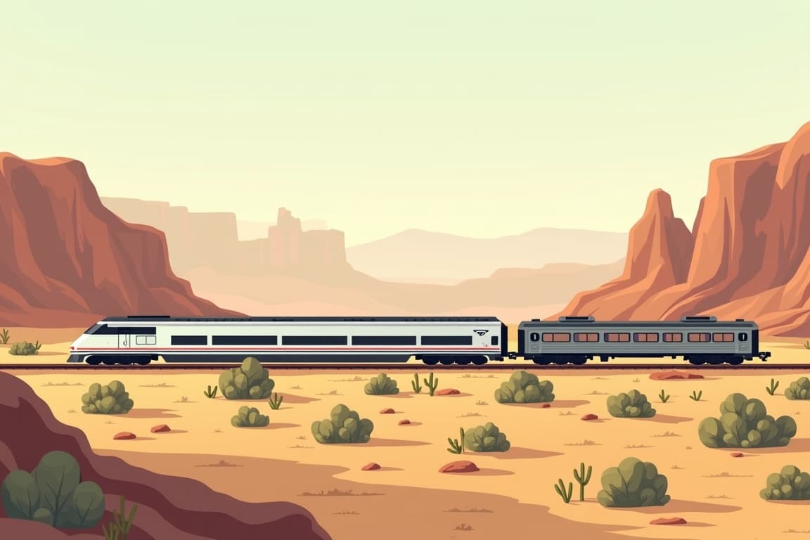 Illustration of Old West Rail Journey