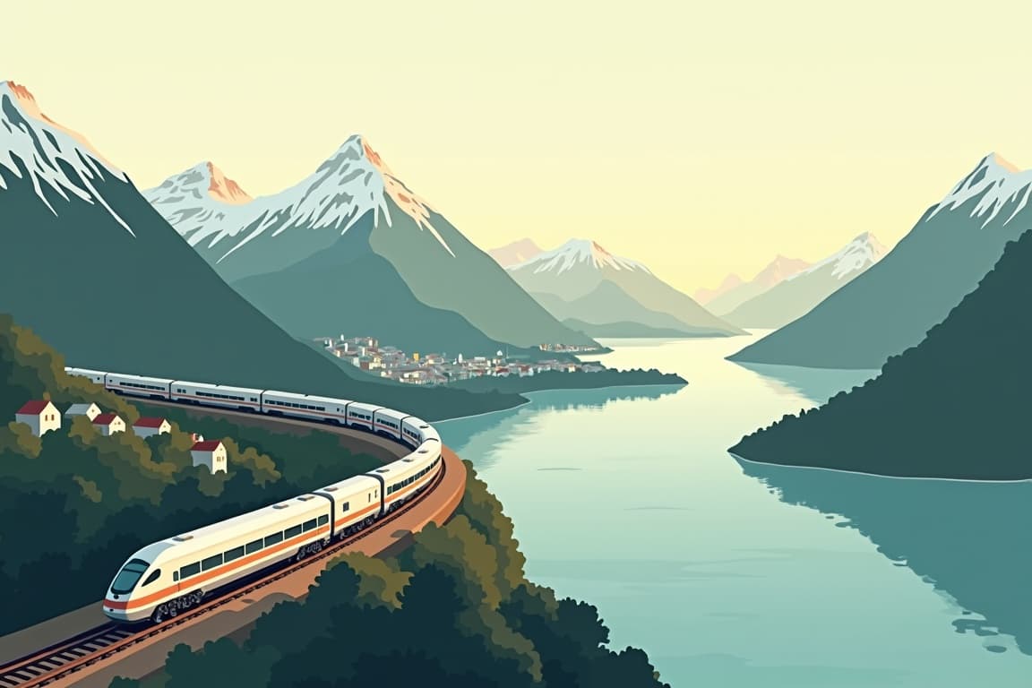Illustration of Oslo and Bergen