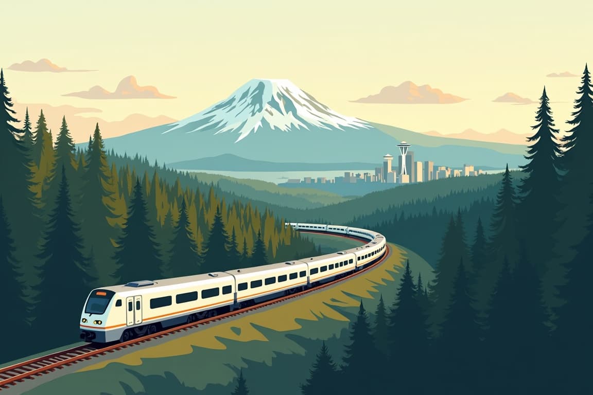 Illustration of Pacific Northwest Fall Foliage