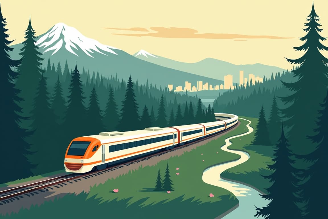 Illustration of Pacific Northwest Southbound