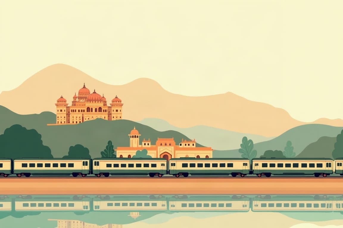Illustration of Palace on Wheels