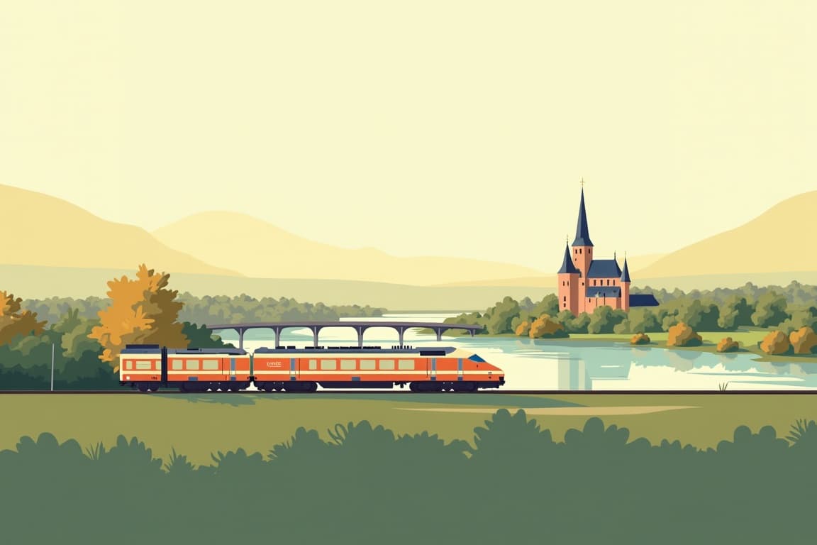 Illustration of Paris and Bruges