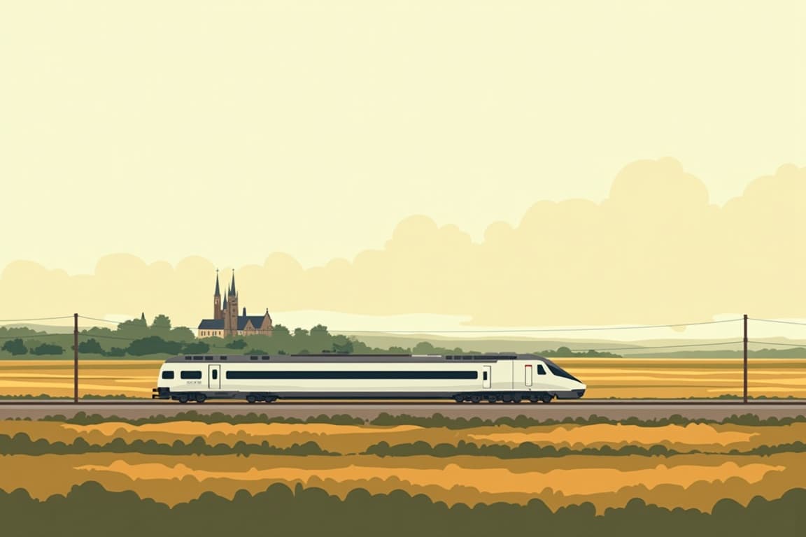 Illustration of Paris and Brussels