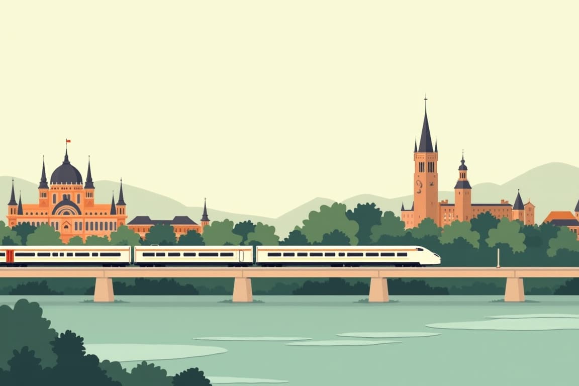 Illustration of Paris and London from Munich