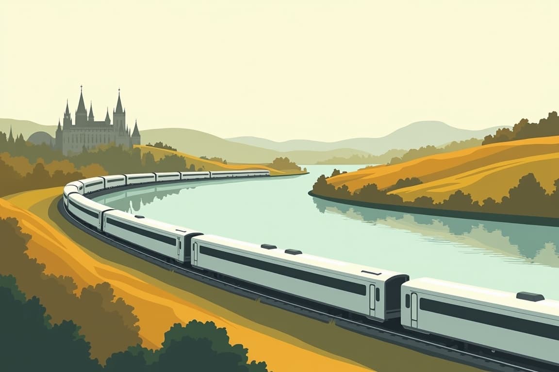 Illustration of Paris and Munich to Budapest