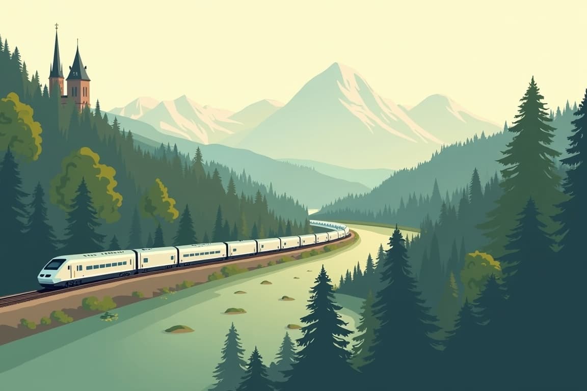 Illustration of Paris and Munich