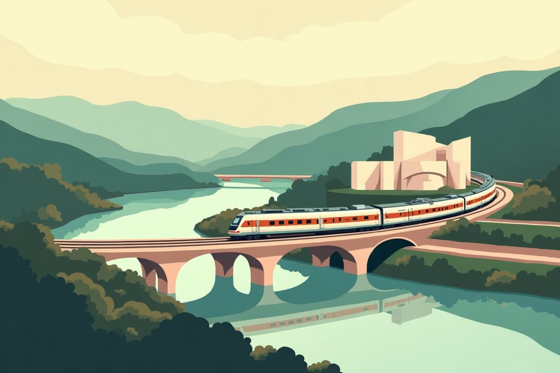 Illustration of Paris and the Basque Country