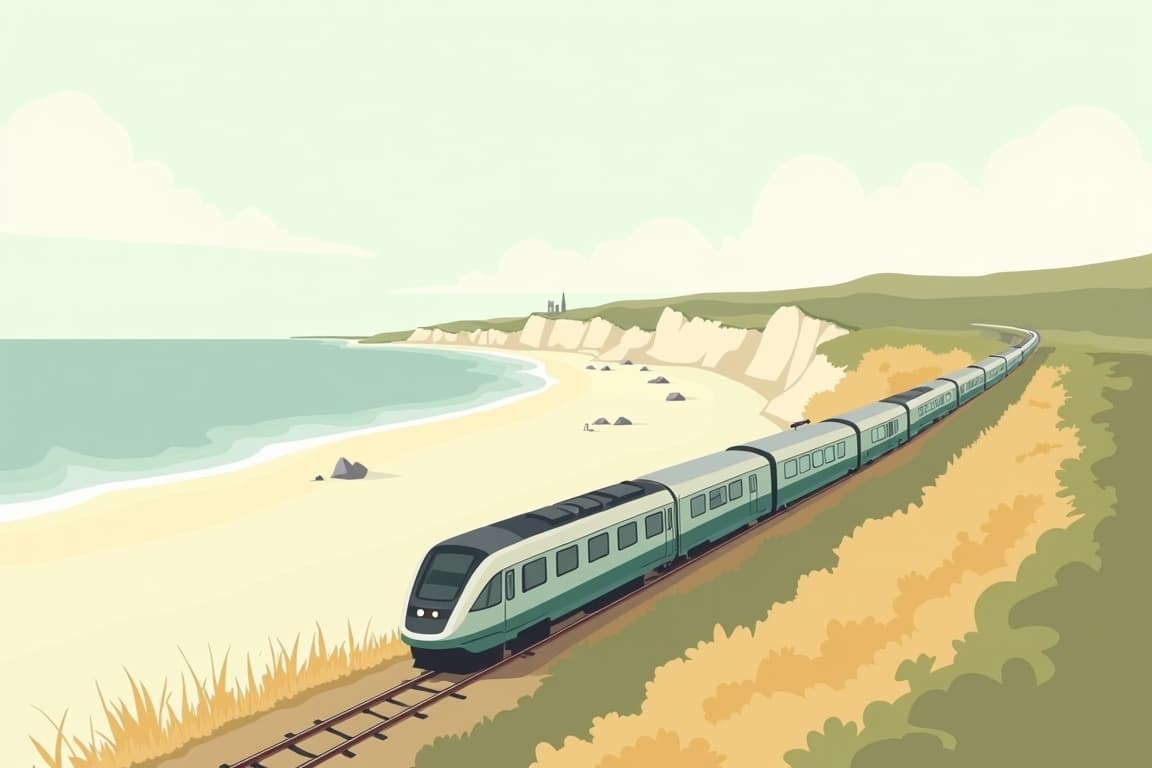 Illustration of Paris and the Normandy Beaches