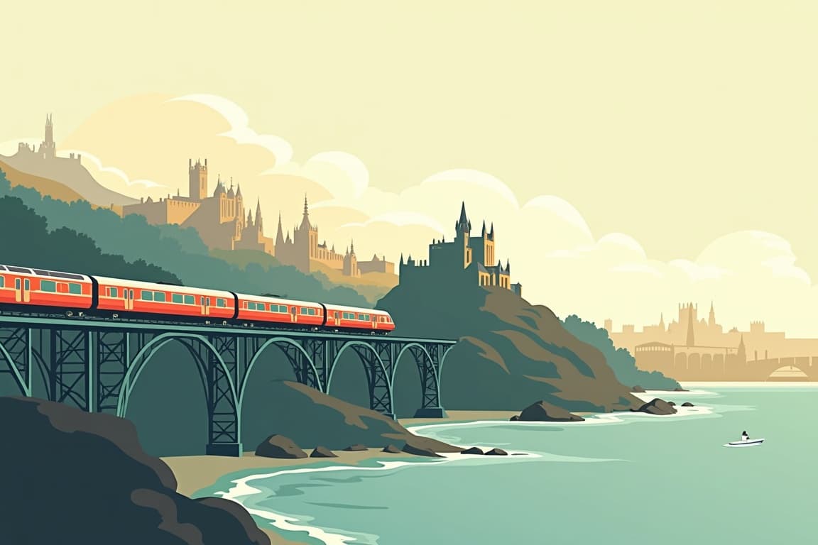 Illustration of Paris, London, and Edinburgh