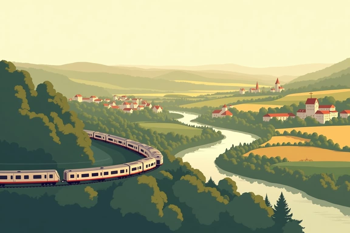 Illustration of Paris to Madrid by Rail
